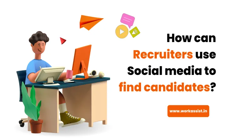 How can recruiters use social media to find candidates?